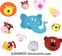 חמוד, לחייך, ראש של בעל החיים, איקונים