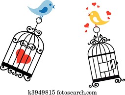 צפרים, אהוב, עם, כלוב