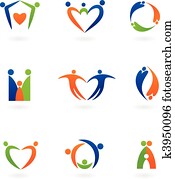 familia, iconos, -, 3