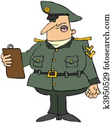 Military Man With A Clipboard Military Man With A Clipboard