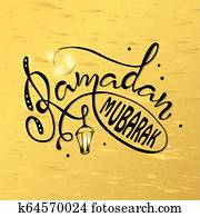 Ramadan, Mubarak, notieren, lettering. Ramadan, Mubarak, notieren, lettering.
