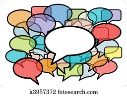談話, 在, 顏色, 演說, 氣泡, 社會, 媒介