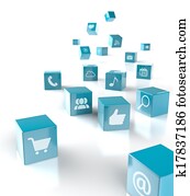 apps and social media icons apps and social media icons