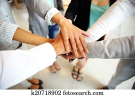 Business people joining hands