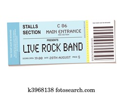 concerto, bilhete