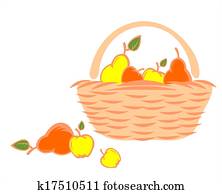Fruit in a basket Fruit in a basket
