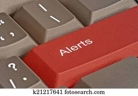 Keyboard with hot key for alerts