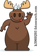 Moose Waving Moose Waving