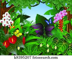 Tropical forest background Tropical forest background
