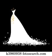 Wedding dress white on hangers Wedding dress white on hangers