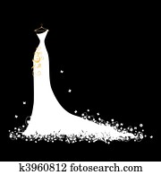Wedding dress white on hangers Wedding dress white on hangers