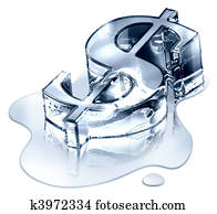 Crisis finance - the dollar symbol 