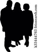 family portrait silhouette