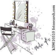 Make up. Vanity table Make up. Vanity table