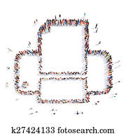 people representing the printer.