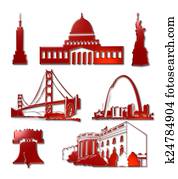 US Landmark Icons US Landmark Icons
