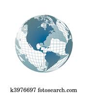 World map, 3D globe World map, 3D globe