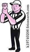 American Football Referee Illegal Use Hands American Football Referee Illegal Use Hands