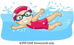 Boy swimming Boy swimming