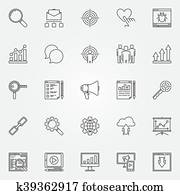 Internet marketing icons set Internet marketing icons set