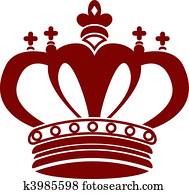 Clipart of Elegant royal frame with crown k8997094 - Search Clip Art