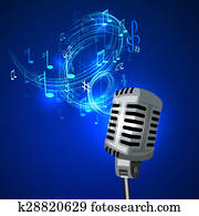 microphone and notes. microphone and notes.