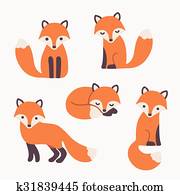 seamless fox pattern