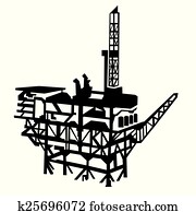 ציוד של שמן לעבר הים