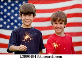 Boys With Sparklers