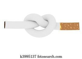 Cigarette tied to a knot