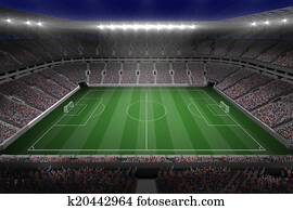 Large football stadium with lights Large football stadium with lights