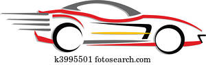 Line art of sports car Line art of sports car