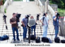 Press conference. Journalism. Press conference. Journalism.