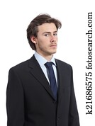 retrato, de, un, serio, ejecutivo joven