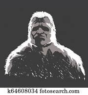 Sasquatch black and white Sasquatch black and white