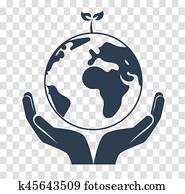 silhouette concept of saving the earth silhouette concept of saving the earth