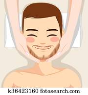 skincare, mann, massage skincare, mann, massage