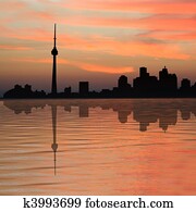 Toronto skyline at sunset Toronto skyline at sunset