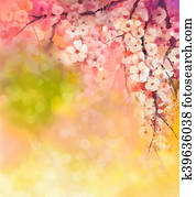 Watercolor Painting Cherry blossoms Watercolor Painting Cherry blossoms