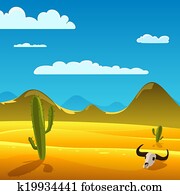 עזוב, ציור היתולי, נוף