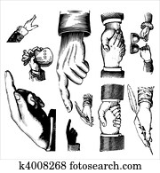 antique hands engravings (vector) antique hands engravings (vector)