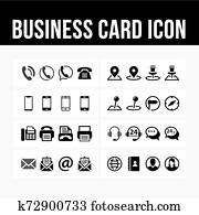 Business card icon contact symbol vector image Business card icon contact symbol vector image
