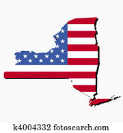 New York map flag New York map flag