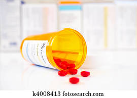 rx, medicamento prescrito, garrafa