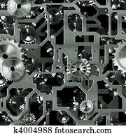 Seamless Mechanical Background Seamless Mechanical Background