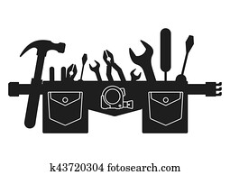 silhouette belt of tools silhouette belt of tools