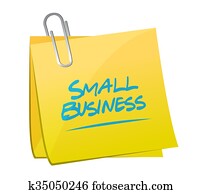 small business memo post sign concept illustration small business memo post sign concept illustration
