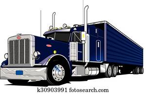 18, wheeler-semi, משאית