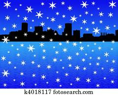 baltimore, in, winterbilder
