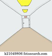 Exit in Corridor
